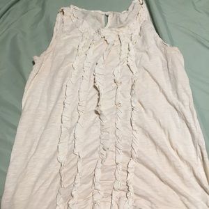 J Crew light pink ruffled tank